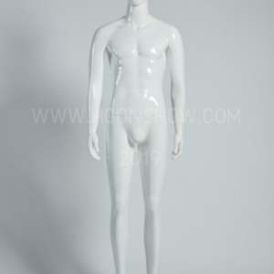 หุ่นไฟเบอร์กลาสชาย สีขาวเงา เจาะน่อง male (CDR-01-2)