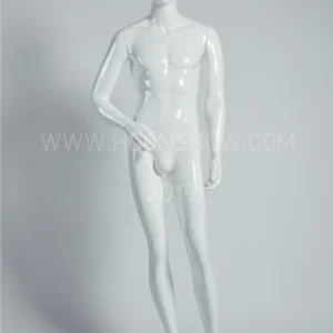 หุ่นไฟเบอร์กลาสชาย สีขาวเงา เจาะน่อง male (CDR-02-2)