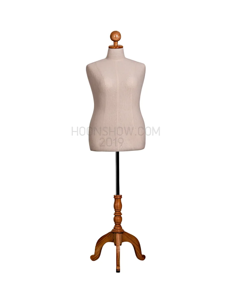 หุ่นผ้าหญิงหัวไม้กลม XXL ผ้าดิบ เป้าปิด